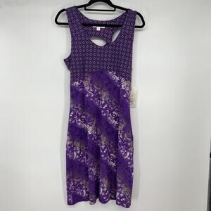 NWT Alpine Design Sleeveless Active Dress- Womens Size XL Purple Cutout Detail